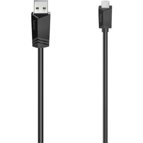 Hama Micro-USB to USB-A Cable, USB 2.0, 0.75m, Black - 200607
