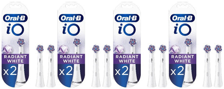 Oral-B iO Radiant White Electric Toothbrush Heads - 8 Piece Bundle (4 packs of 2)