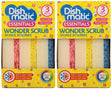 Dishmatic Wonder Scrub Sponge Scourers, Non-Scratch 3pk - 2 Pack Bundle