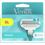 Gillette Venus Smooth Razor Blades - 8 Piece Bundle (2 Packs of 4)