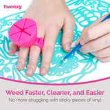 Tweexy Craft Vinyl Weeding Scrap Collector Ring - Sky