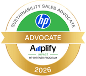 HP Sustainability Sales Advocate 2026 — HP Amplify Impact Award badge