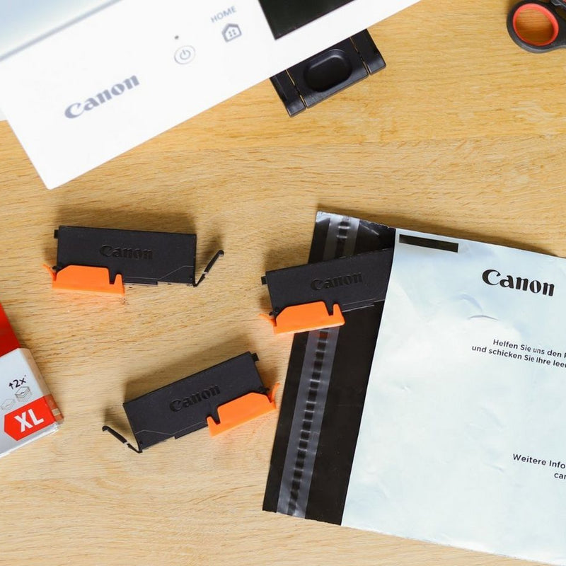 canon ink cartridges being recycled
