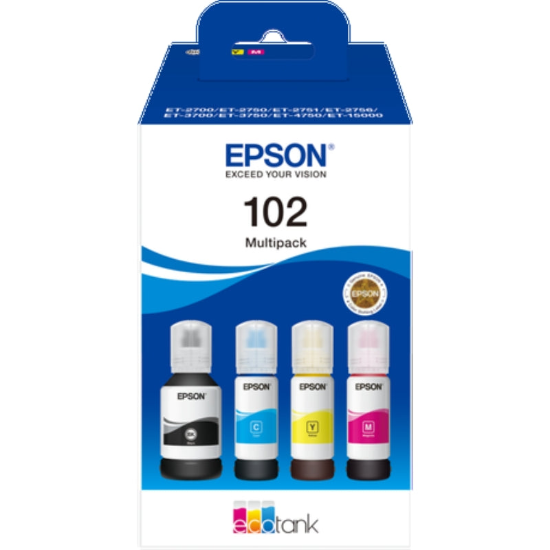 Epson EcoTank 102 ink bottles